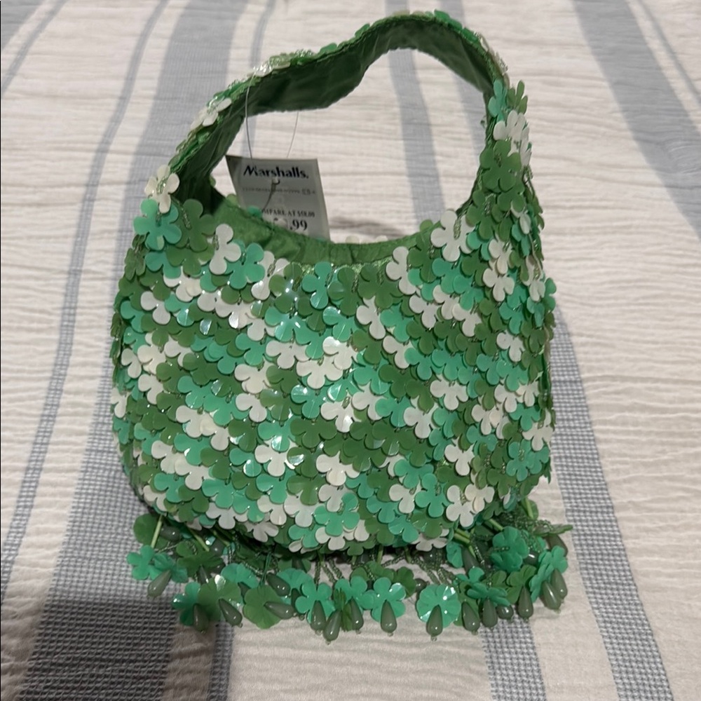 Green Floral Women's Bag